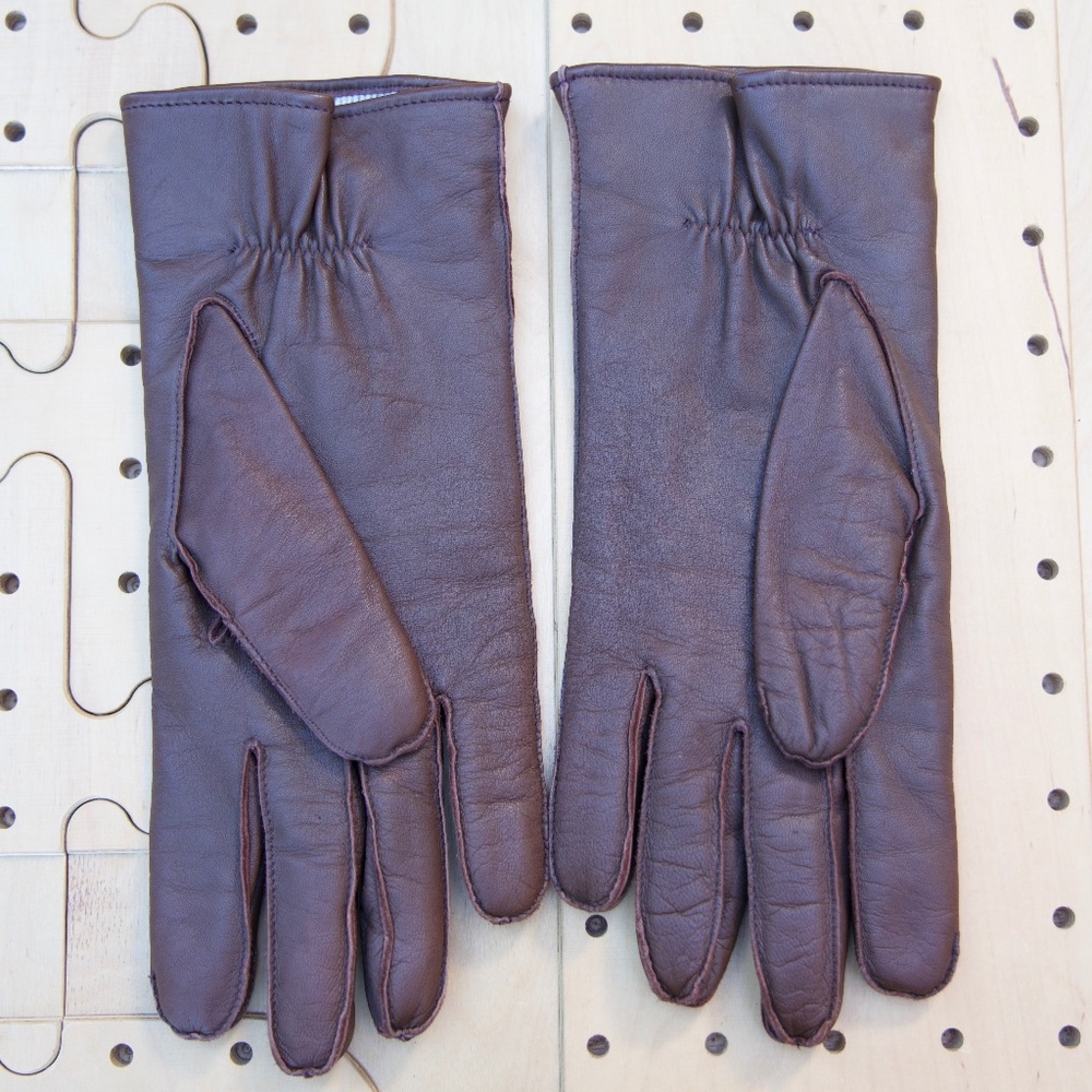 Vintage Sauso Leather Exterior & Wool Knitted Interior Gloves - Picture 3 of 12